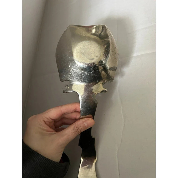 Metal Owl Spoon Rest Laddle Rest Silver Color - Picture 9 of 11